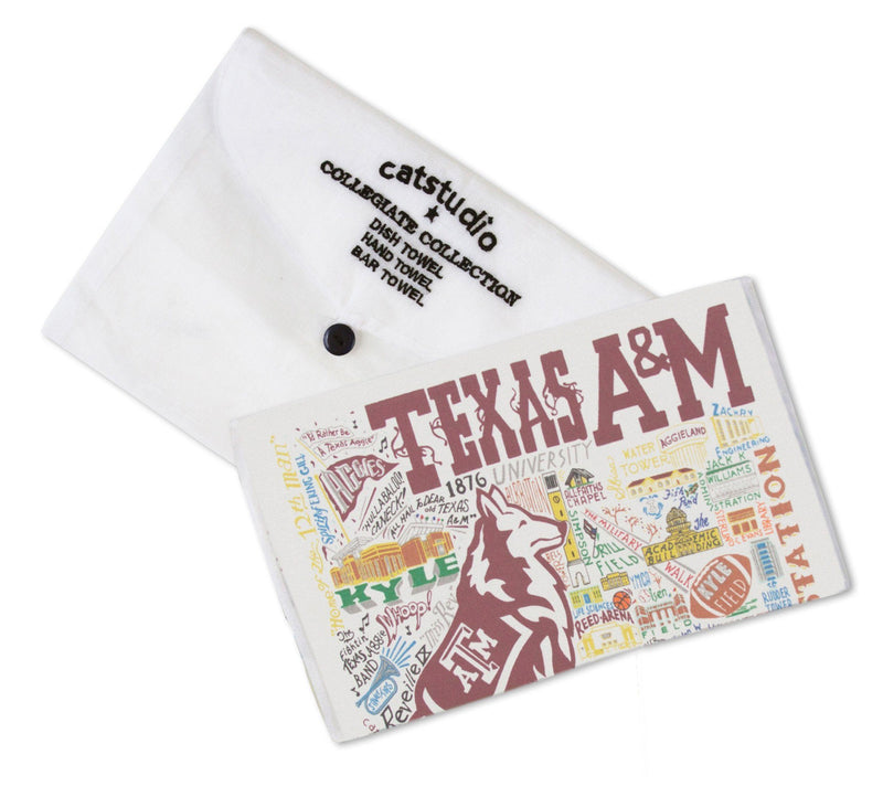 TEXAS A&M UNIVERSITY DISH TOWEL BY CATSTUDIO |FREE SHIPPING|A DODSON'S