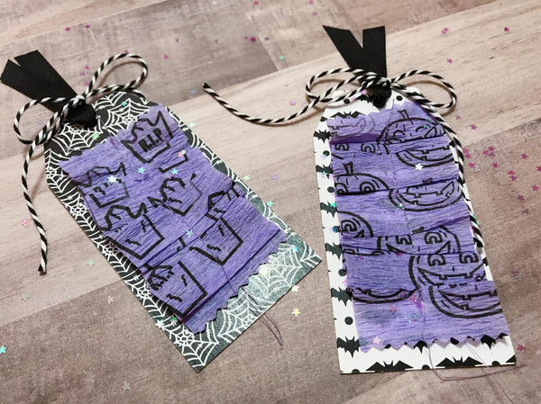 DIY Crepe Paper Tags By Sabrina Ann. Papercakes design team. www.serenabee.com