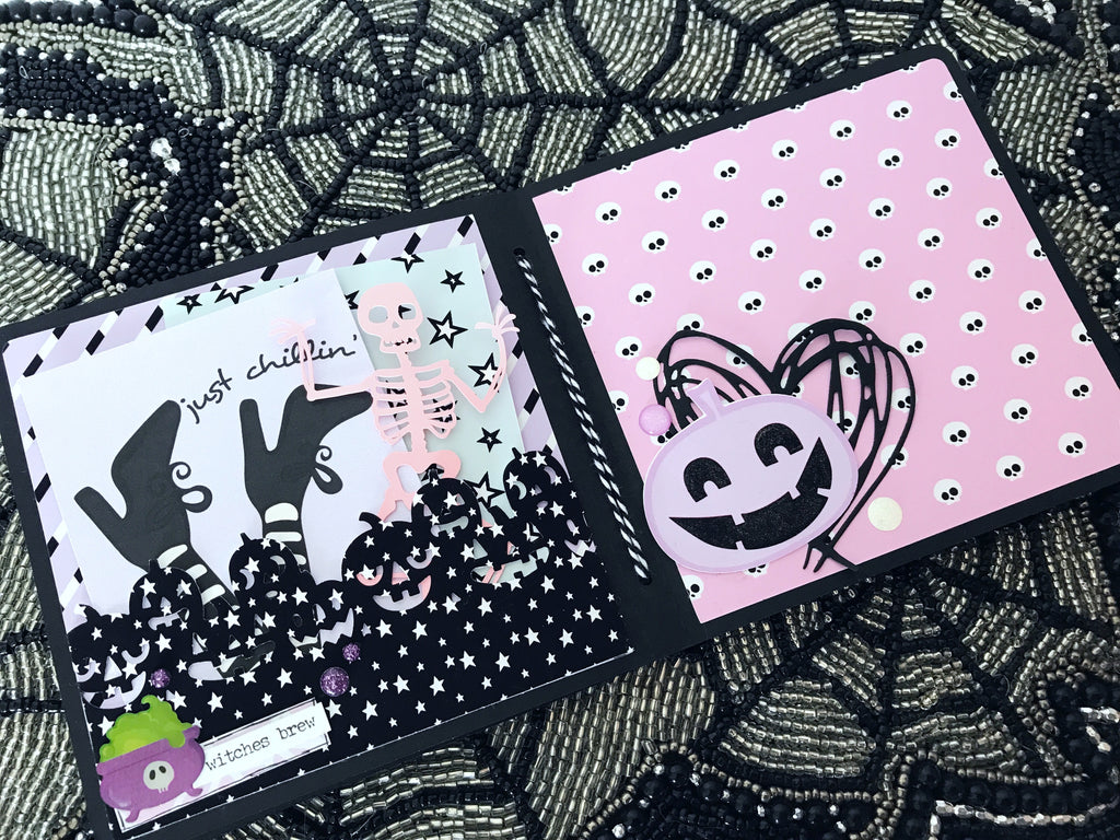 Spooky Pastel Mini Album | Serena Bee's Halloween Craft Series 2017. https://shop.serenabee.com