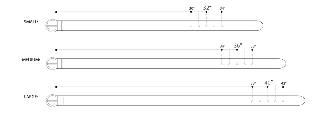 Leather Belt Size Chart