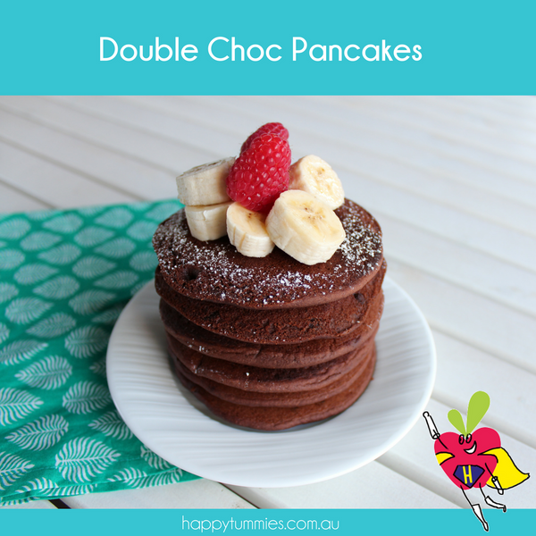 Chocolate Gluten Free Pancakes Recipe - Happy Tummies