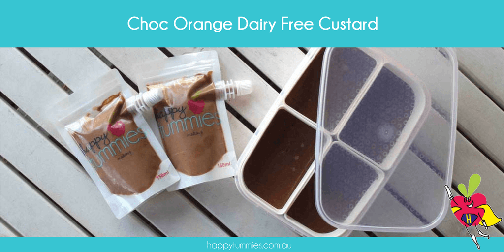 Chocolate Orange Dairy and Gluten Free Custard - Happy Tummies