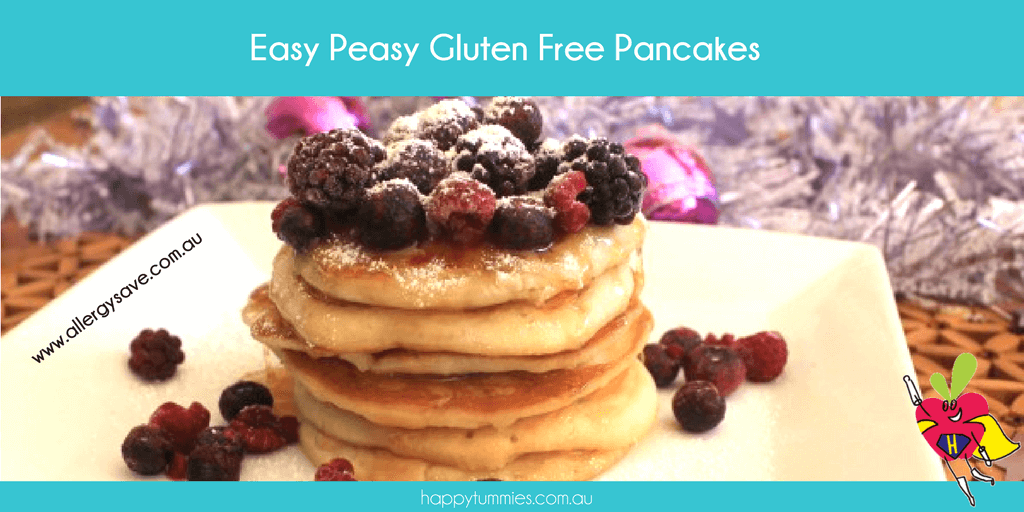Easy Peasy Gluten Free Pancakes - Allergysave - Happy Tummies