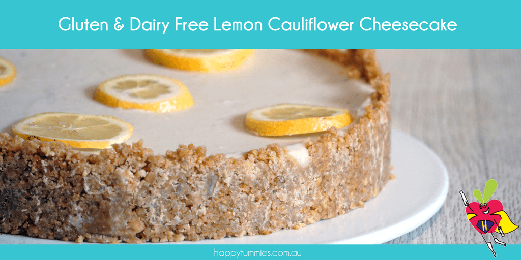 Gluten & Dairy Free Lemon Cauliflower Cheesecake - Mummy Made.It - Happy Tummies