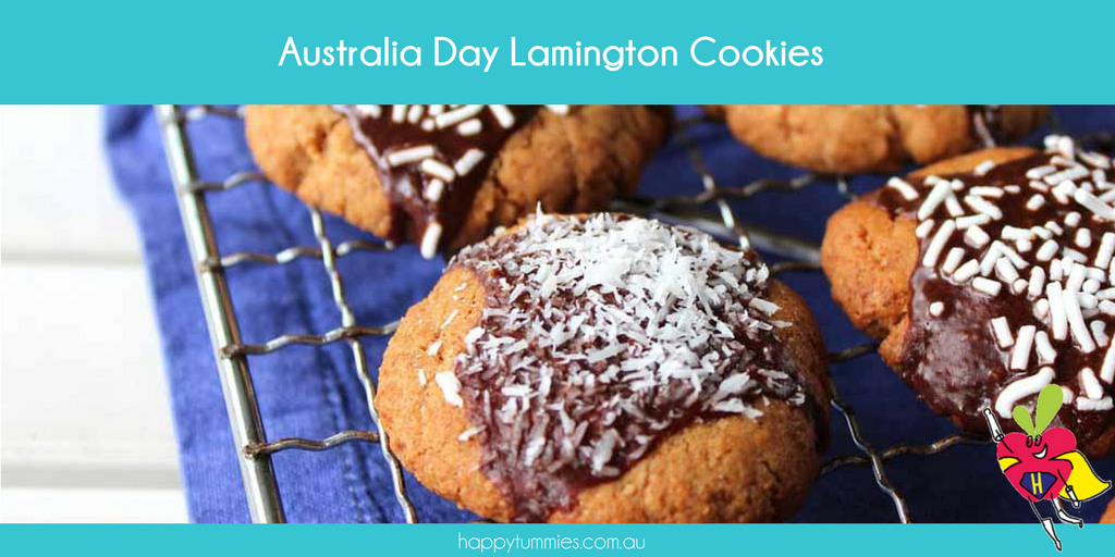 Australia Day Gluten Free Lamington Biscuits - Happy Tummies