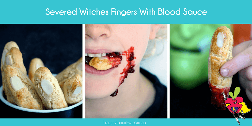 Gluten Free Severed Witches Fingers Biscuit Recipe - Mummy Made.It - Happy Tummies