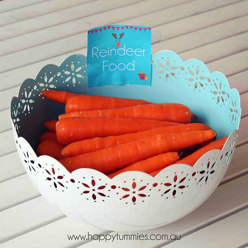 Healthy Christmas Food - Carrot Reindeer Food - Happy Tummies