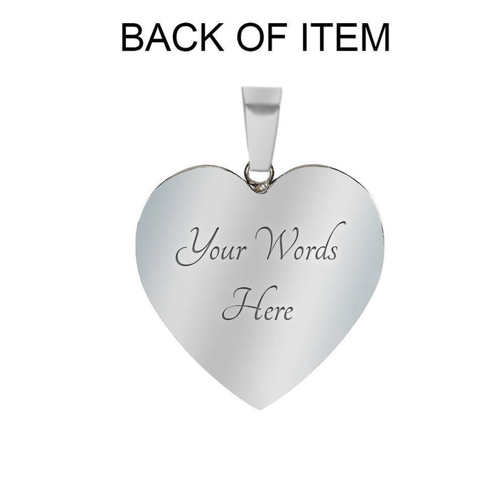 Spanish Flag Heart Charm silver with engraving