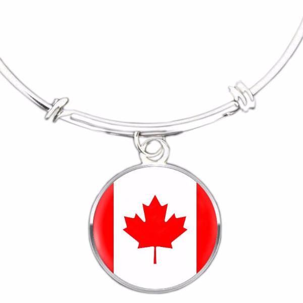 Canadian Flag Bangle Bracelet - Nation Love