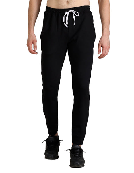 plain black joggers