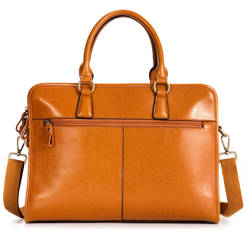 Kattee Women&#39;s Leather Briefcase Messenger Bag 14&quot; Laptop Handbag – katteeus
