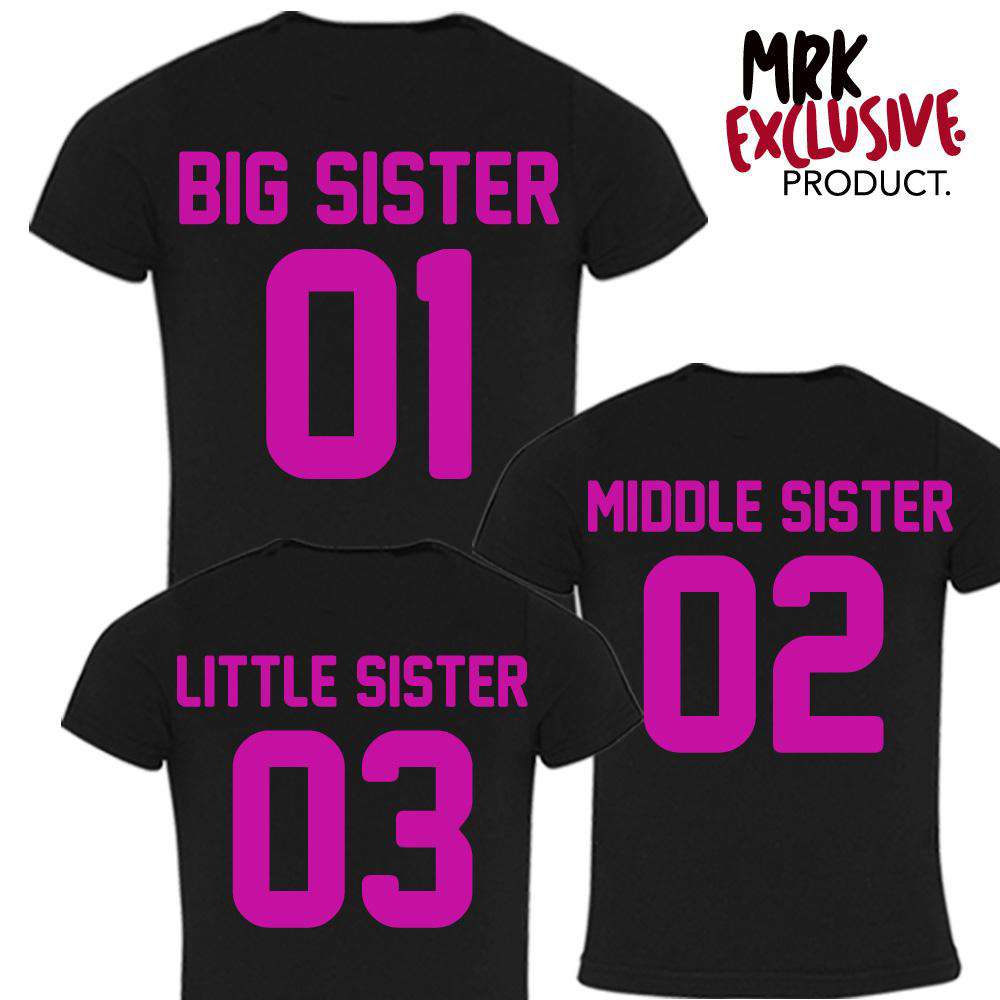 big sis middle sis lil sis shirts