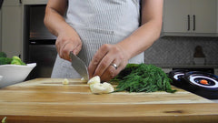 Fermenting Pickles - Cut Garlic