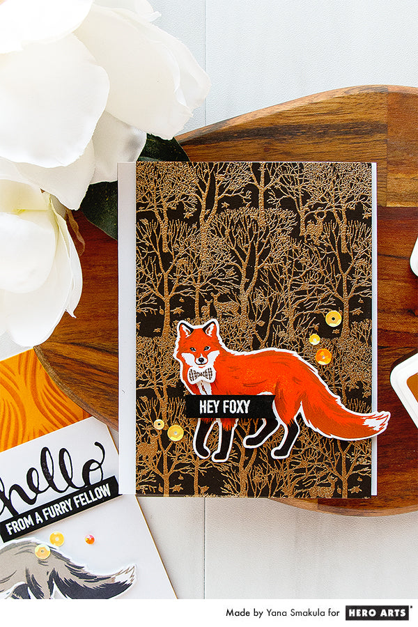 Hey Foxy Card by Yana Smakula for Hero Arts
