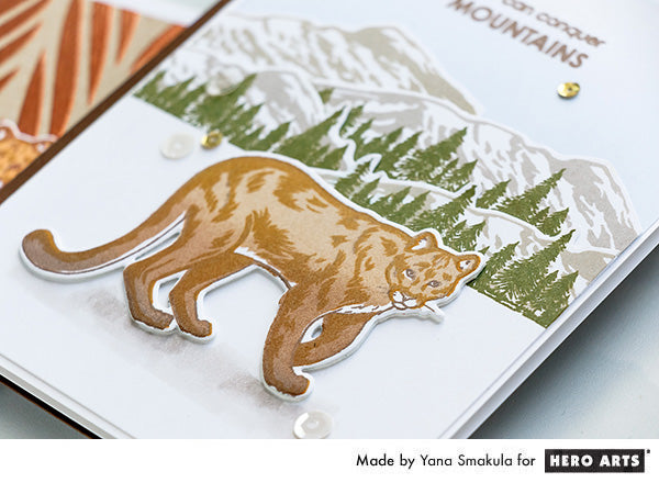 Color Layering Mountain Lion Cards by Yana Smakula for Hero Arts