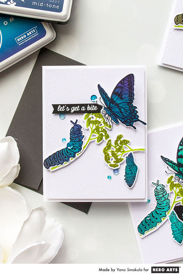  Color Layering Caterpillar Cards by Yana Smakula for Hero Arts