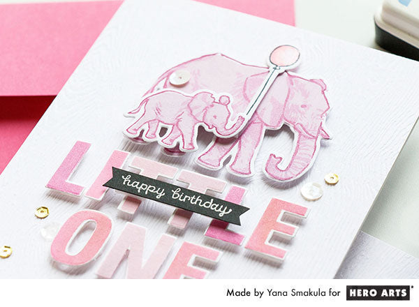 Color Layering Elephant Cards with Yana for Hero Arts