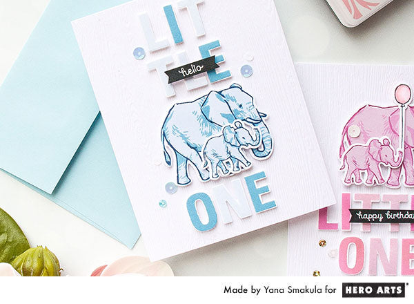 Color Layering Elephant Cards with Yana for Hero Arts