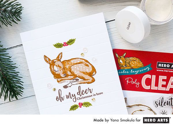 Oh Deer, Christmas is Here card by Yana Smakula for Hero Arts