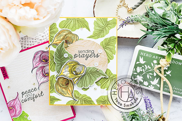 Color Layering Calla Lily Cards by Yana Smakula for Hero Arts