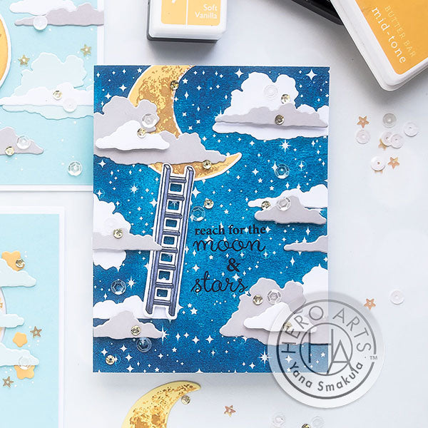 Color Layering Moon Cards by Yana Smakula for Hero Arts