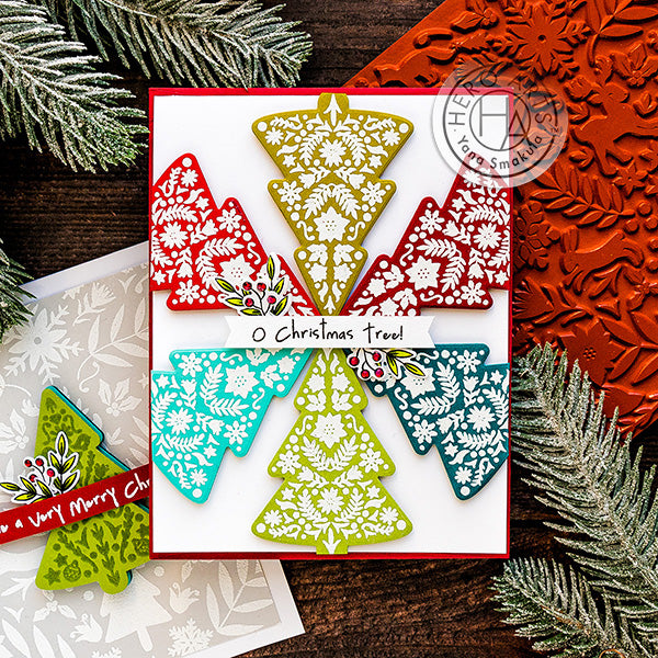 Color Layering Nordic Tree Cards by Yana Smakula for Hero Arts