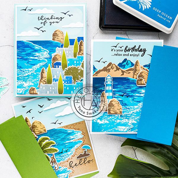 Beach Heroscape Color Layering Cards by Yana Smakula for Hero Arts
