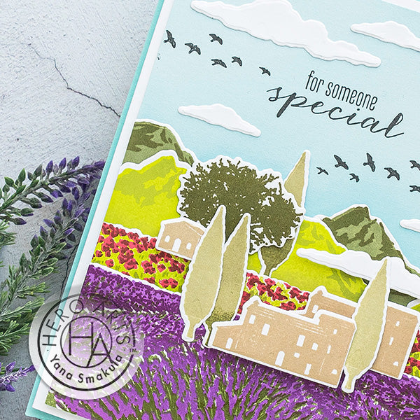 Lavender Field Heroscape cards by Yana Smakula for Hero Arts