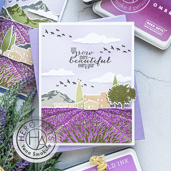 Lavender Field Heroscape cards by Yana Smakula for Hero Arts