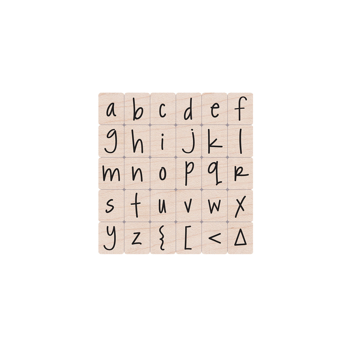 Hero Arts Happy Lower Case Alphabet Woodblock Stamp Set 