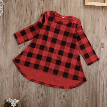 infant buffalo plaid dress