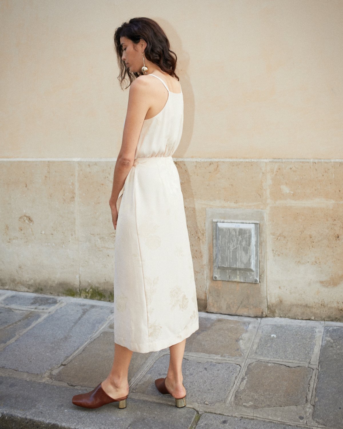 SALEM - Sarong strap dress - Creme