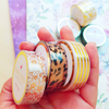 CHRISTMAS DEER AND FALLING SNOW IN GOLD FOIL WASHI TAPES