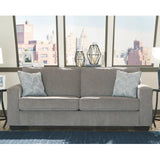 Edmonton Furniture Store | Slate Grey Fabric Ottoman - 872