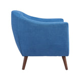 Bucket Seat Blue Accent Chair - Amber