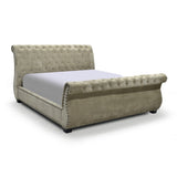 Curved Shape Upholstered Platform Queen Bed - Kensington