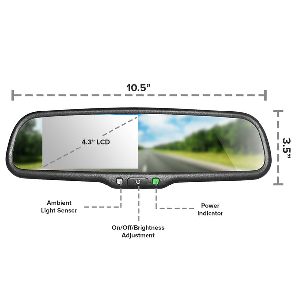 infinity light rear view mirror