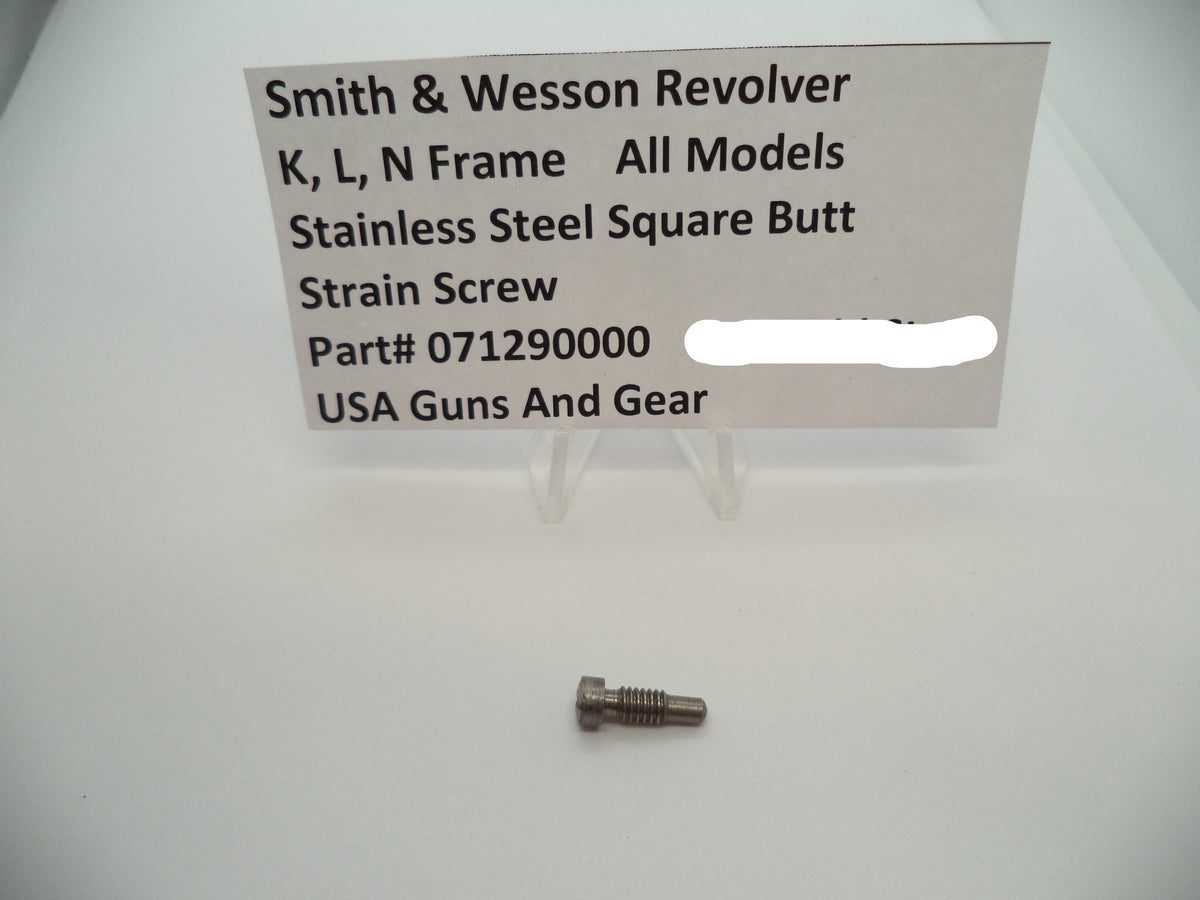 Smith & Wesson S&W K L N Frame Stainless Steel Strain Screw ROUND Butt 