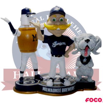 Milwaukee Brewers Chicago Cubs Barrelman Clark Mascot I-94 Rivalry  Bobblehead