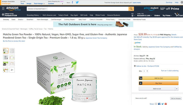 Japanese Green Tea Company Amazon Matcha