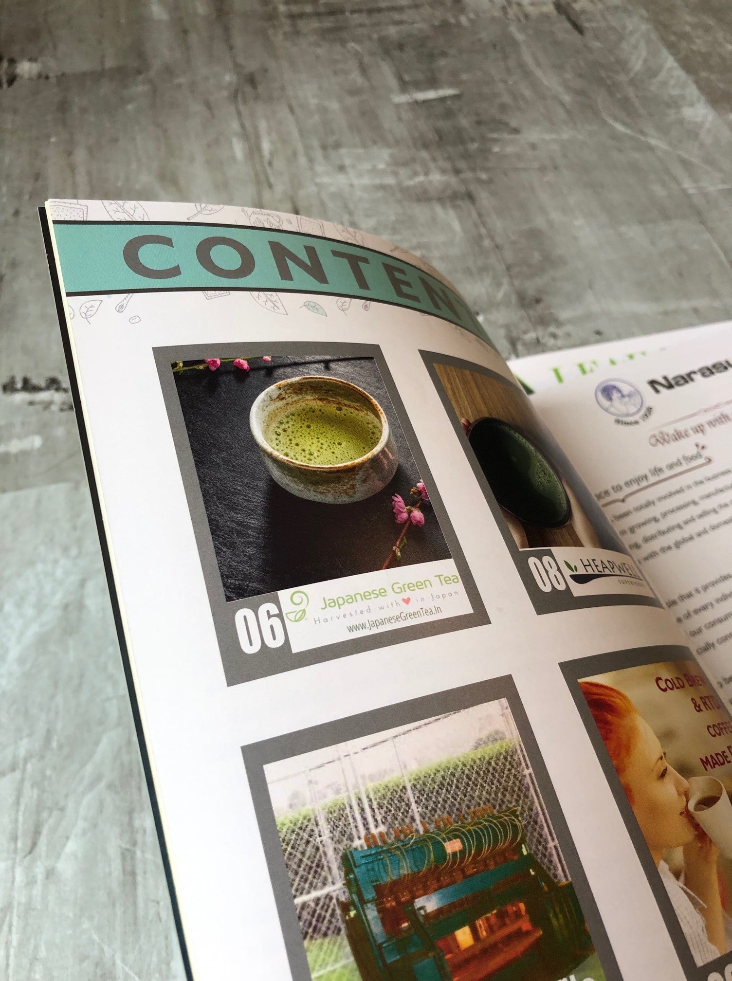 Table of Contents - Leaf and Bean Magazine, Japanese Green Tea Company