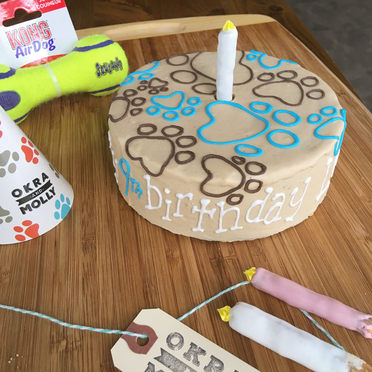 Edible dog birthday candles