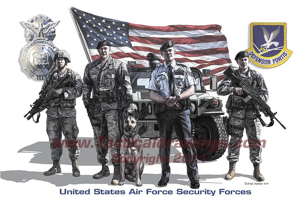 air force flag drawing