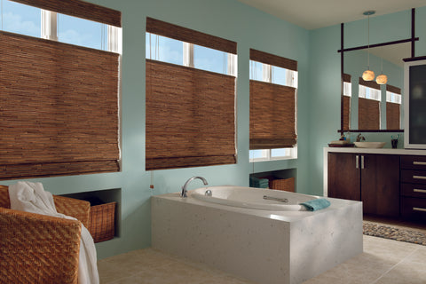 Voom window fashions woven wooden shades residential