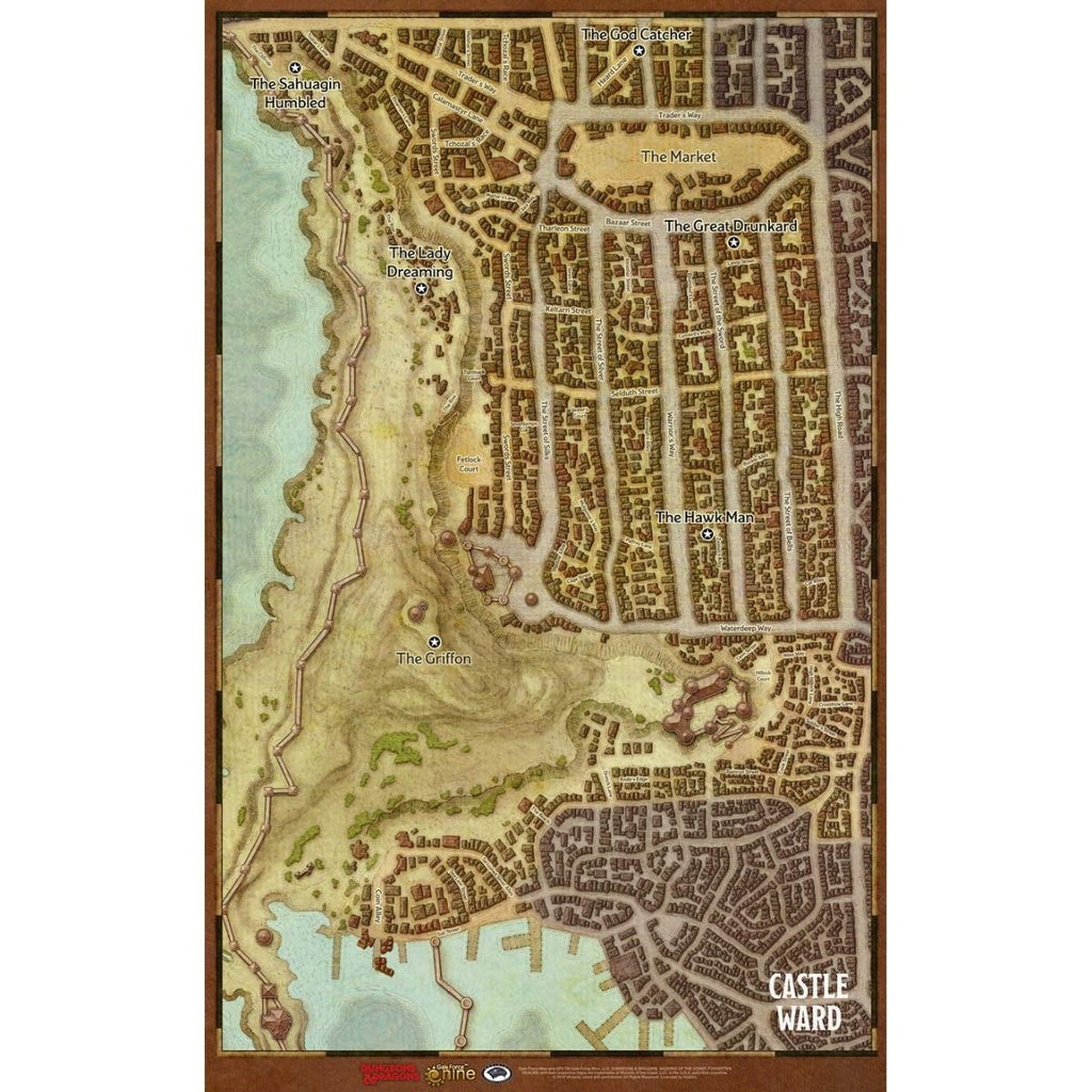 Waterdeep Dragon Heist City Map D&D Waterdeep Dragon Heist Map Set (7) | Ozzie Collectables