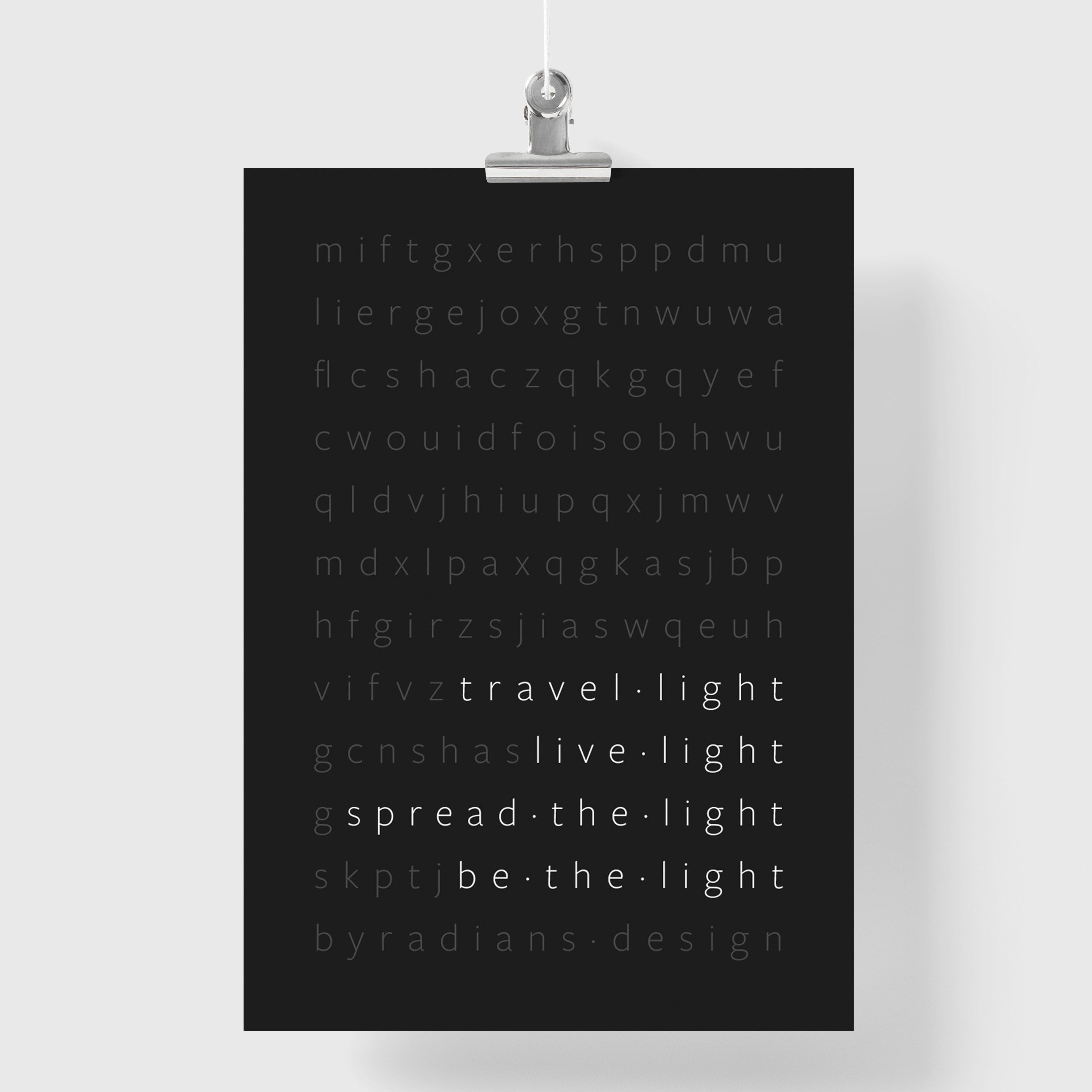 Light Print Radians Design