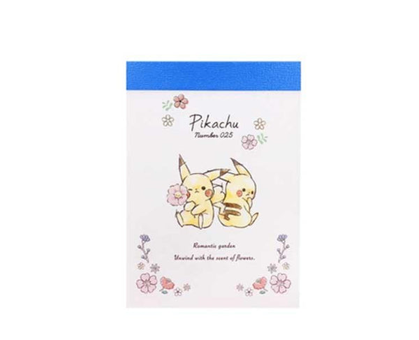 Pikachu Number 025 Flower Mini Memo Pad Sugoi Mart Sugoi Mart