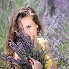 Lavender and Beautiful Woman