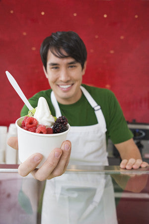 Man Serving Ice Cream