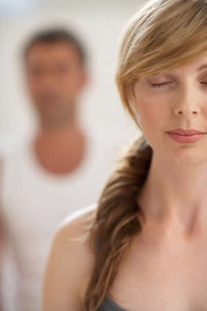 Woman Meditating for Stress Relief